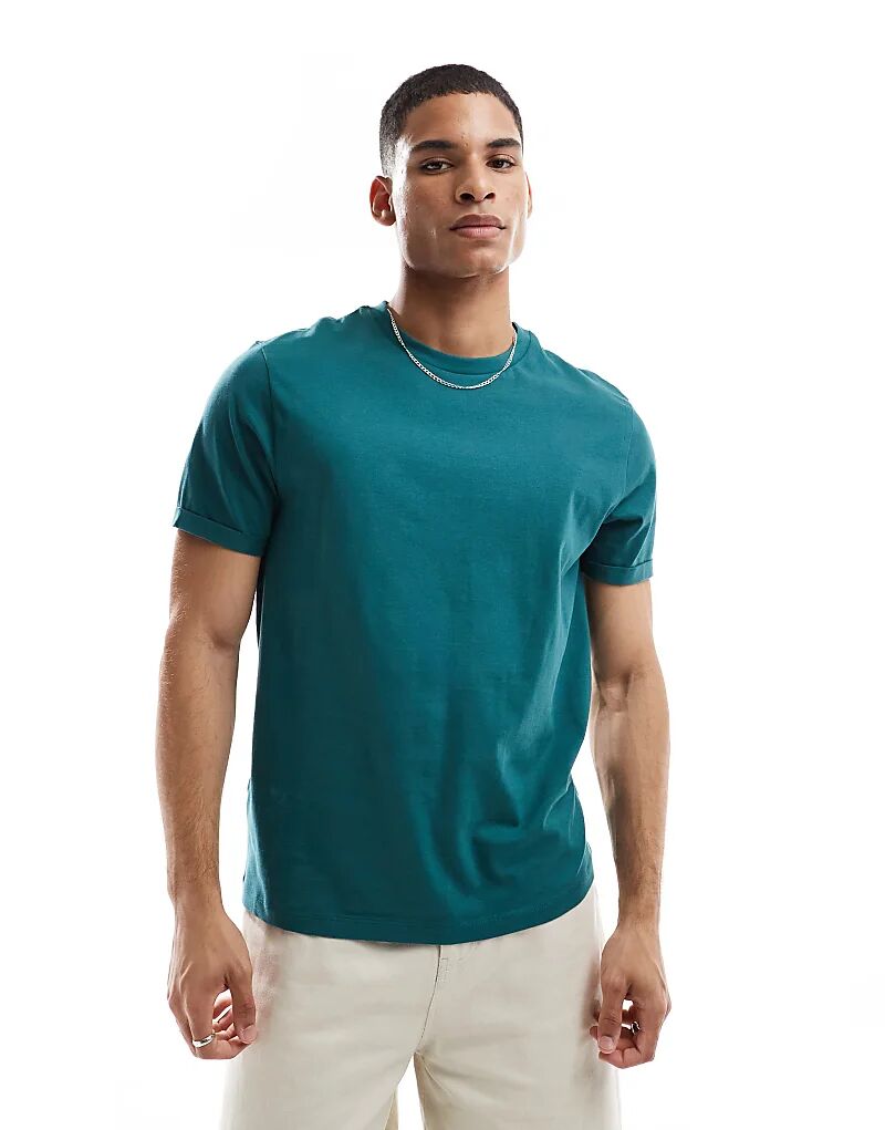 Базовая футболка ASOS DESIGN с круглым вырезом и манжетами на рукавах, средне-зеленый цвет
Базовая футболка ASOS DESIGN с круглым вырезом и манжетами на рукавах, средне-зеленый цвет