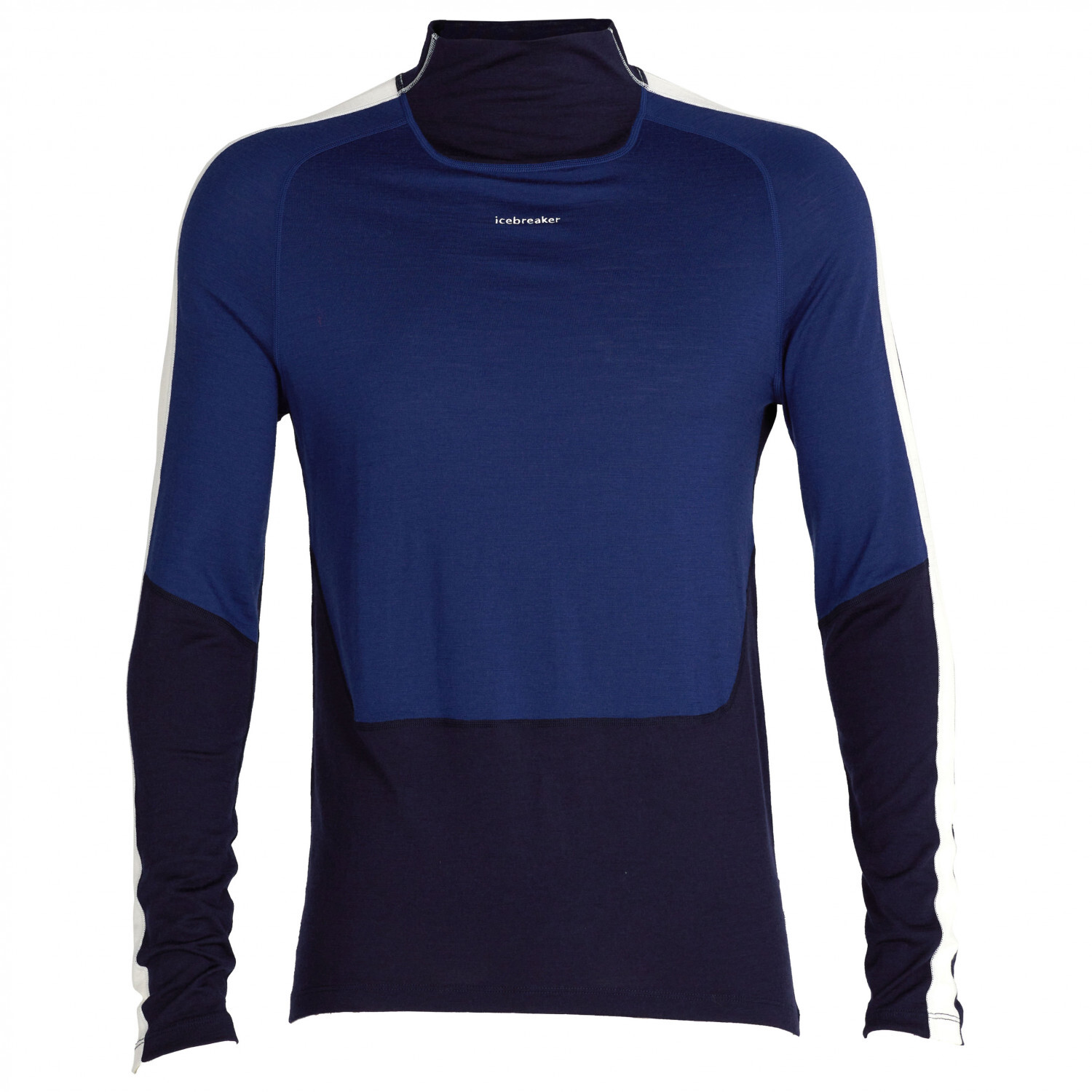 Рубашка из мериноса Icebreaker Women's 200 Sone L/S High Neck, цвет Mid Navy/Royal Navy/Snow/CB
Рубашка из мериноса Icebreaker Women's 200 Sone L/S High Neck, цвет Mid Navy/Royal Navy/Snow/CB