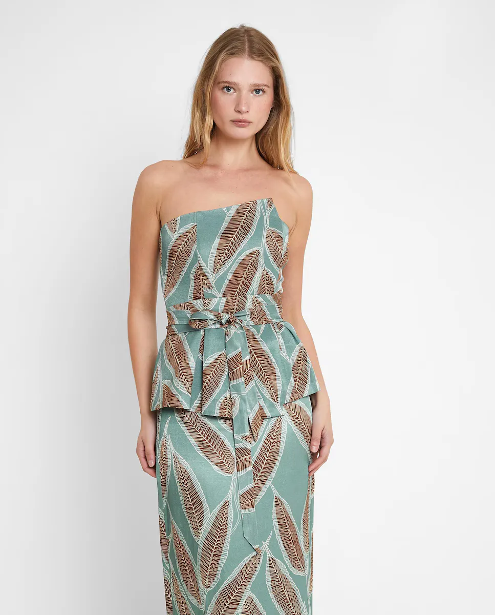 Топ женский Word of Honor с бантом Trucco, бирюзовый 
Топ женский Word of Honor с бантом Trucco, бирюзовый