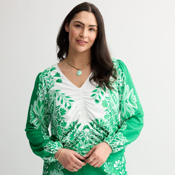 Топ с завышенной талией больших размеров Intempo, зеленый
Топ с завышенной талией больших размеров Intempo, зеленый