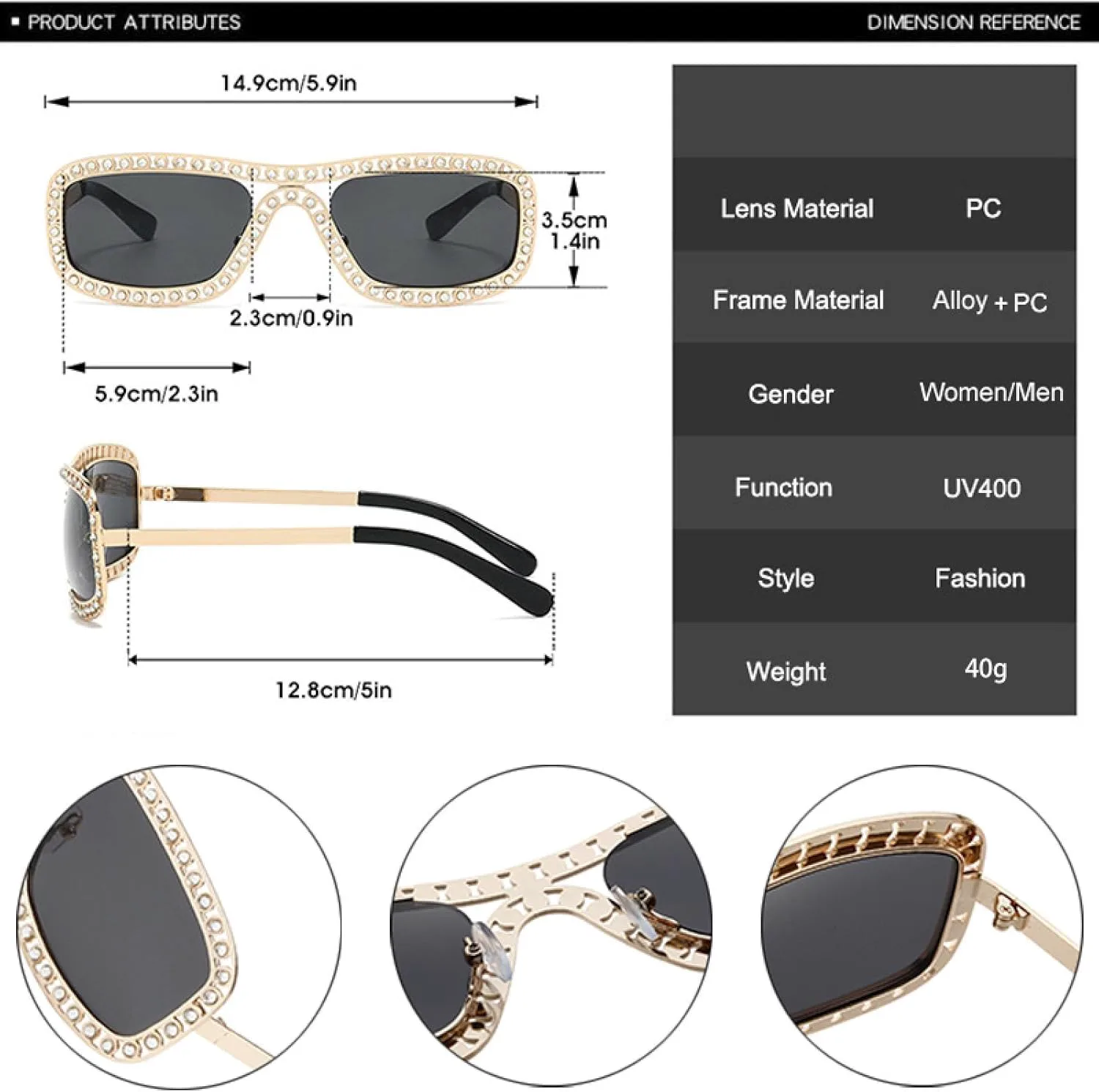 Модные люксовые женские солнцезащитные очки для мужчин, металлическая оправа, градиентные линзы, защита от УФ-излучения UV400 HHZZYVY, Golden Blue Gradient
Модные люксовые женские солнцезащитные очки для мужчин, металлическая оправа, градиентные линзы, защита от УФ-излучения UV400 HHZZYVY, Golden Blue Gradient