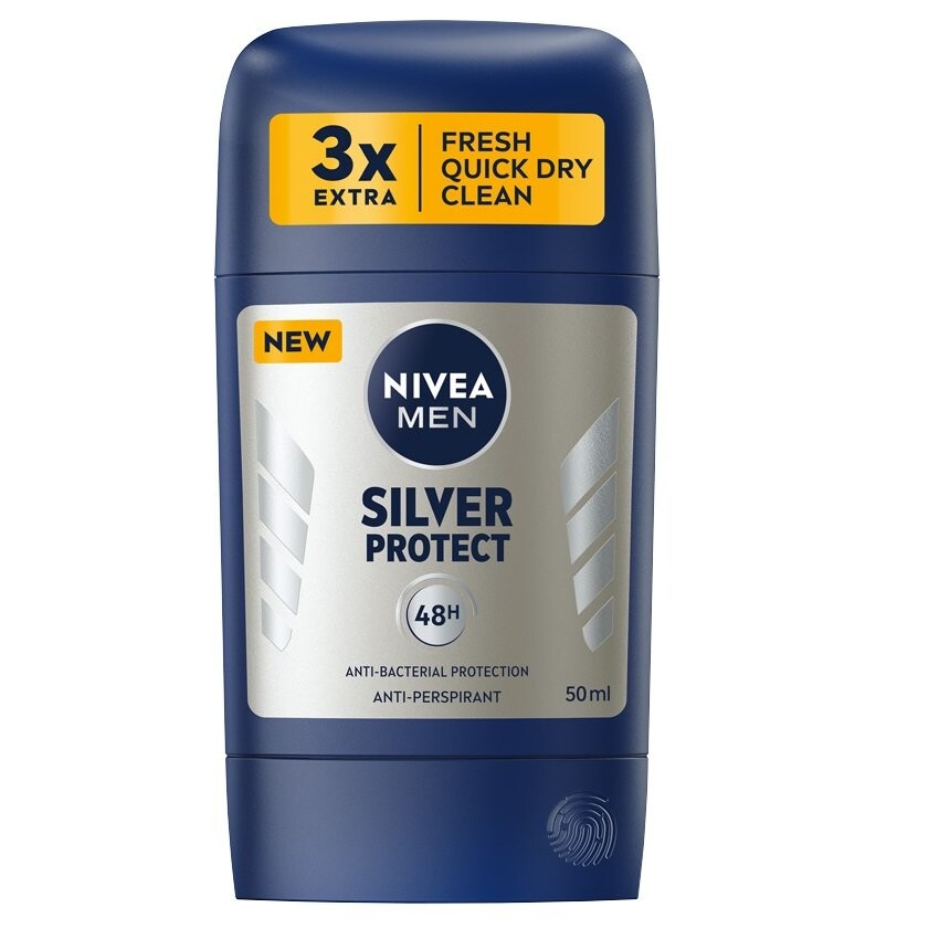 Nivea, Men Silver Protect, стик-антиперспирант, 50 мл
Nivea, Men Silver Protect, стик-антиперспирант, 50 мл