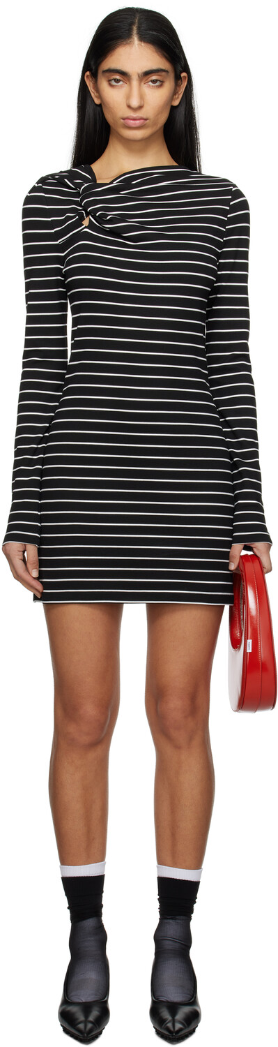 Белое полосатое мини-платье MSGM, черный
Белое полосатое мини-платье MSGM, черный
