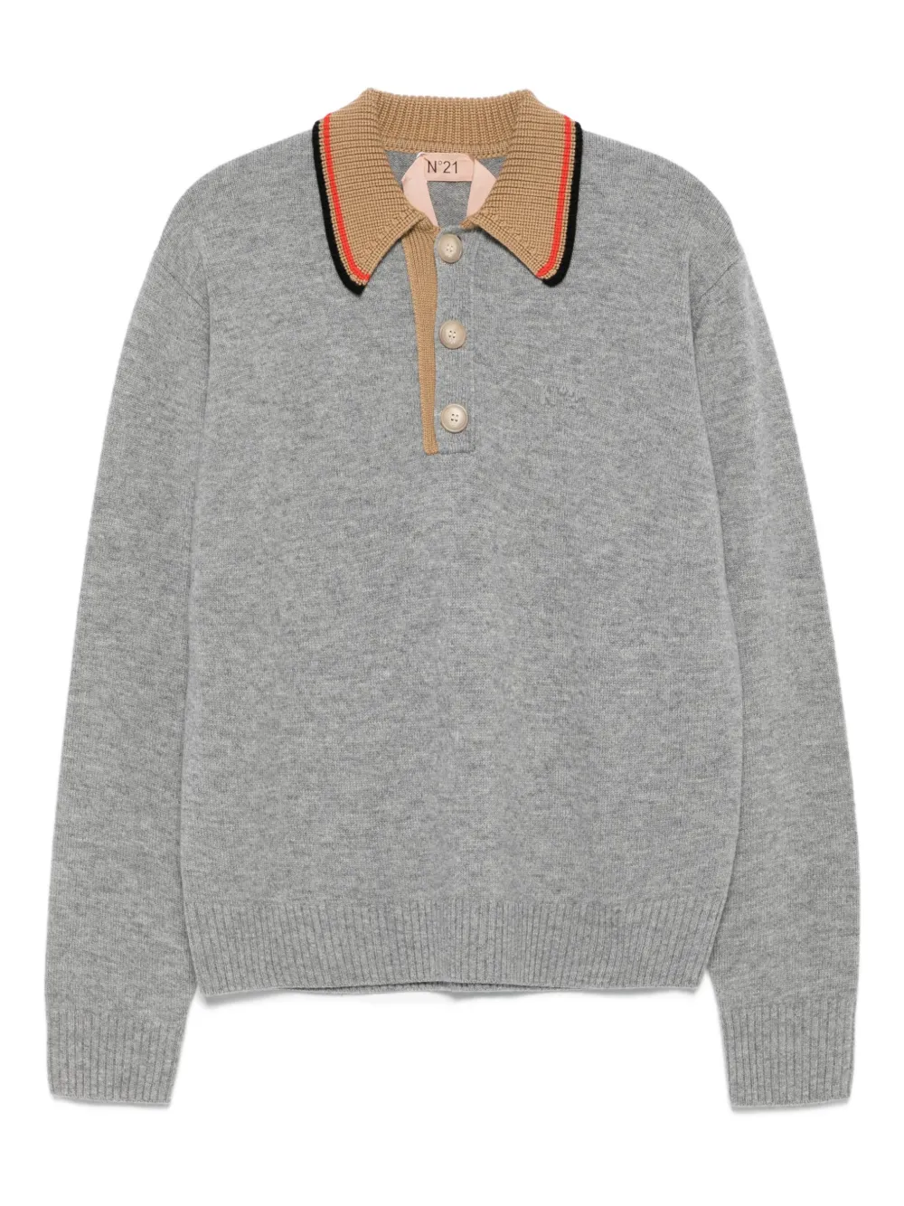 Шерстяной свитер на пуговицах Nº21, серый
Шерстяной свитер на пуговицах Nº21, серый