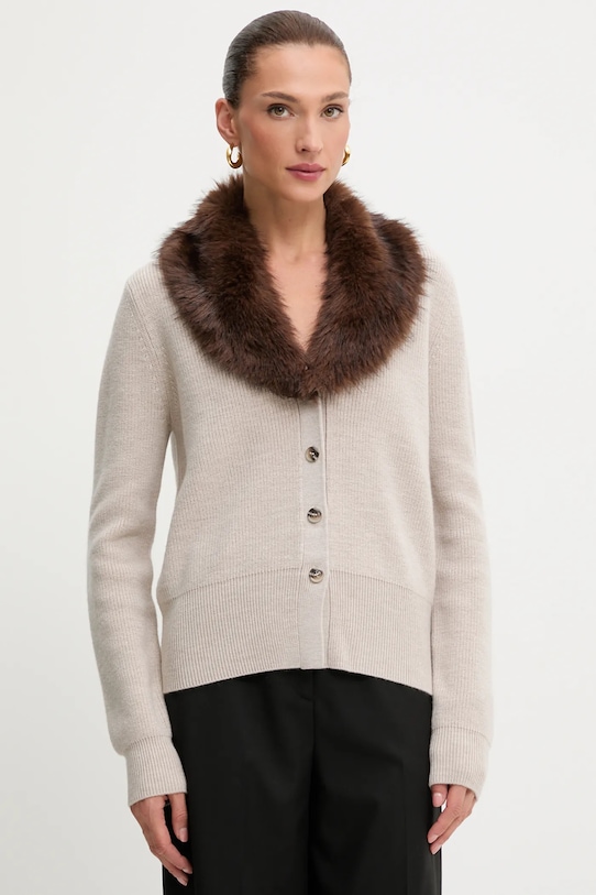 Шерстяной кардиган Blugirl Blumarine, бежевый
Шерстяной кардиган Blugirl Blumarine, бежевый