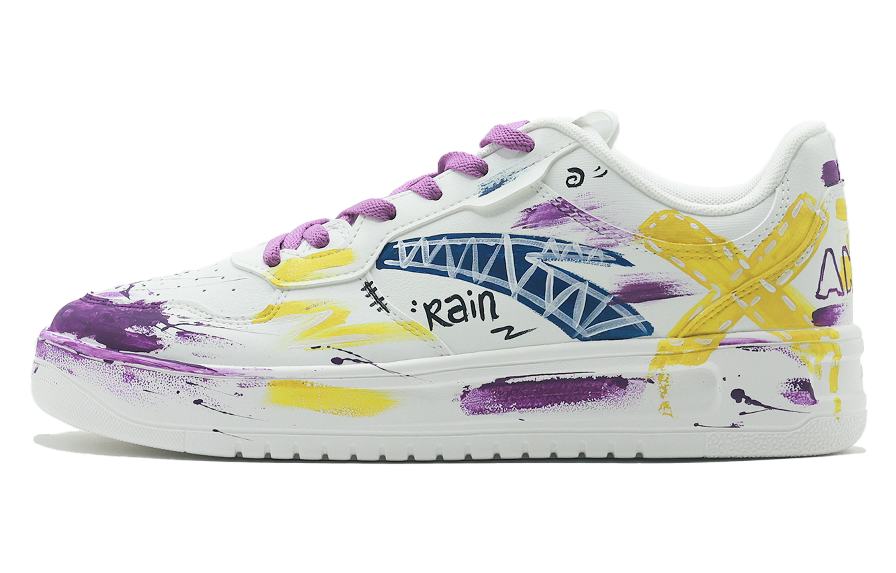 ANTA Комфортные, нескользящие и износостойкие, увеличивающие рост низкие кроссовки для скейтбординга, мужские, белые, фиолетово-золотые
ANTA Комфортные, нескользящие и износостойкие, увеличивающие рост низкие кроссовки для скейтбординга, мужские, белые, фиолетово-золотые