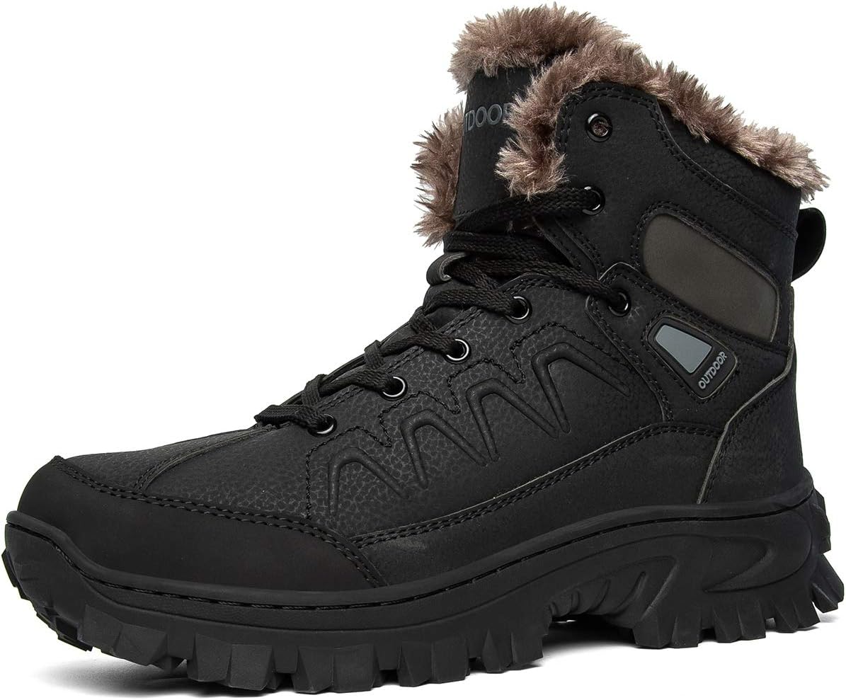 Мужские водонепроницаемые походные ботинки зима, утепленные мехом, для снега, походов и работы Betoosen, черный
Мужские водонепроницаемые походные ботинки зима, утепленные мехом, для снега, походов и работы Betoosen, черный