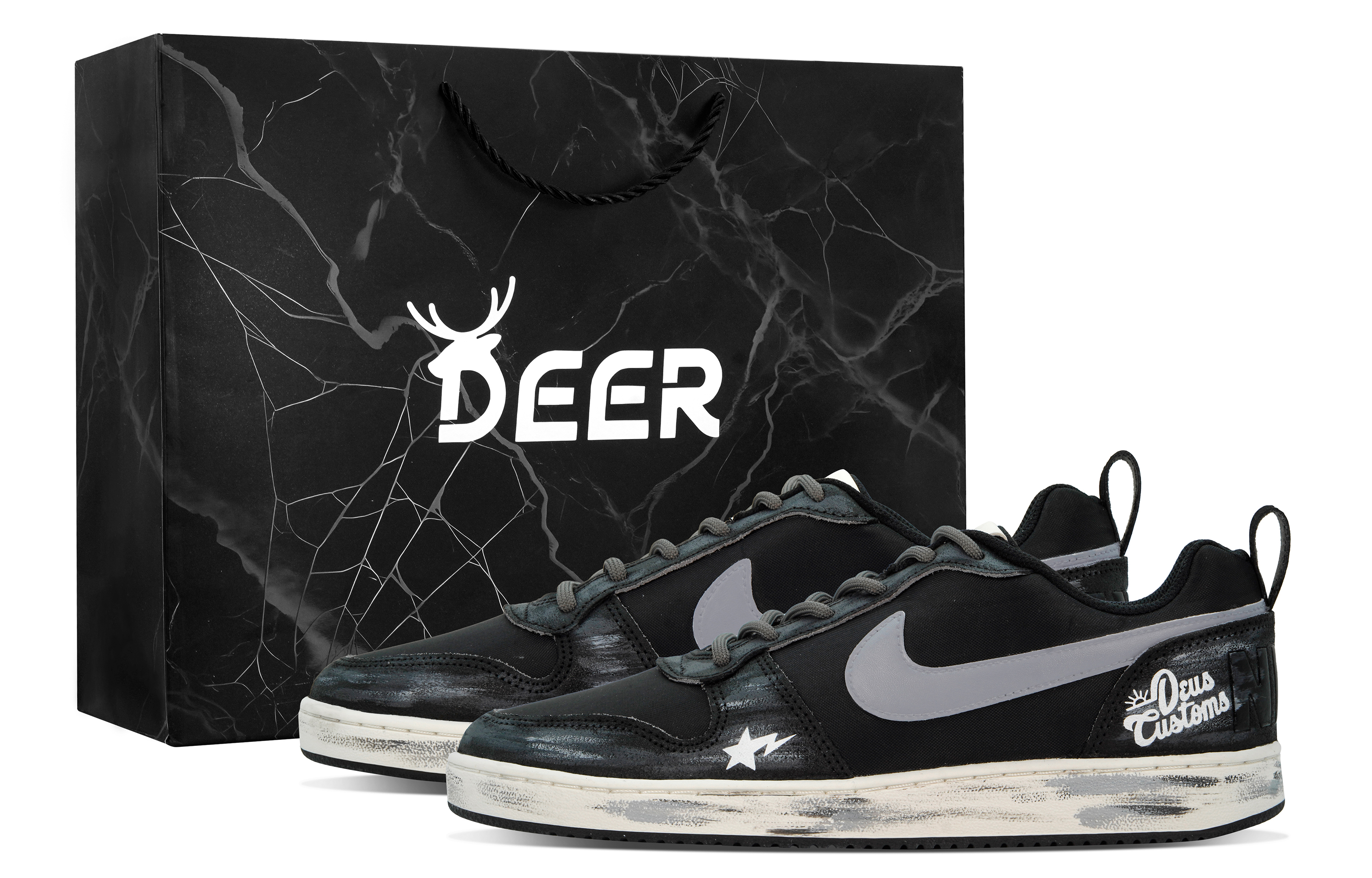 Nike Кроссовки для скейтбординга Court Borough DEER New Era Abrasion Resistant Low top мужские черно-бело-серые
Nike Кроссовки для скейтбординга Court Borough DEER New Era Abrasion Resistant Low top мужские черно-бело-серые