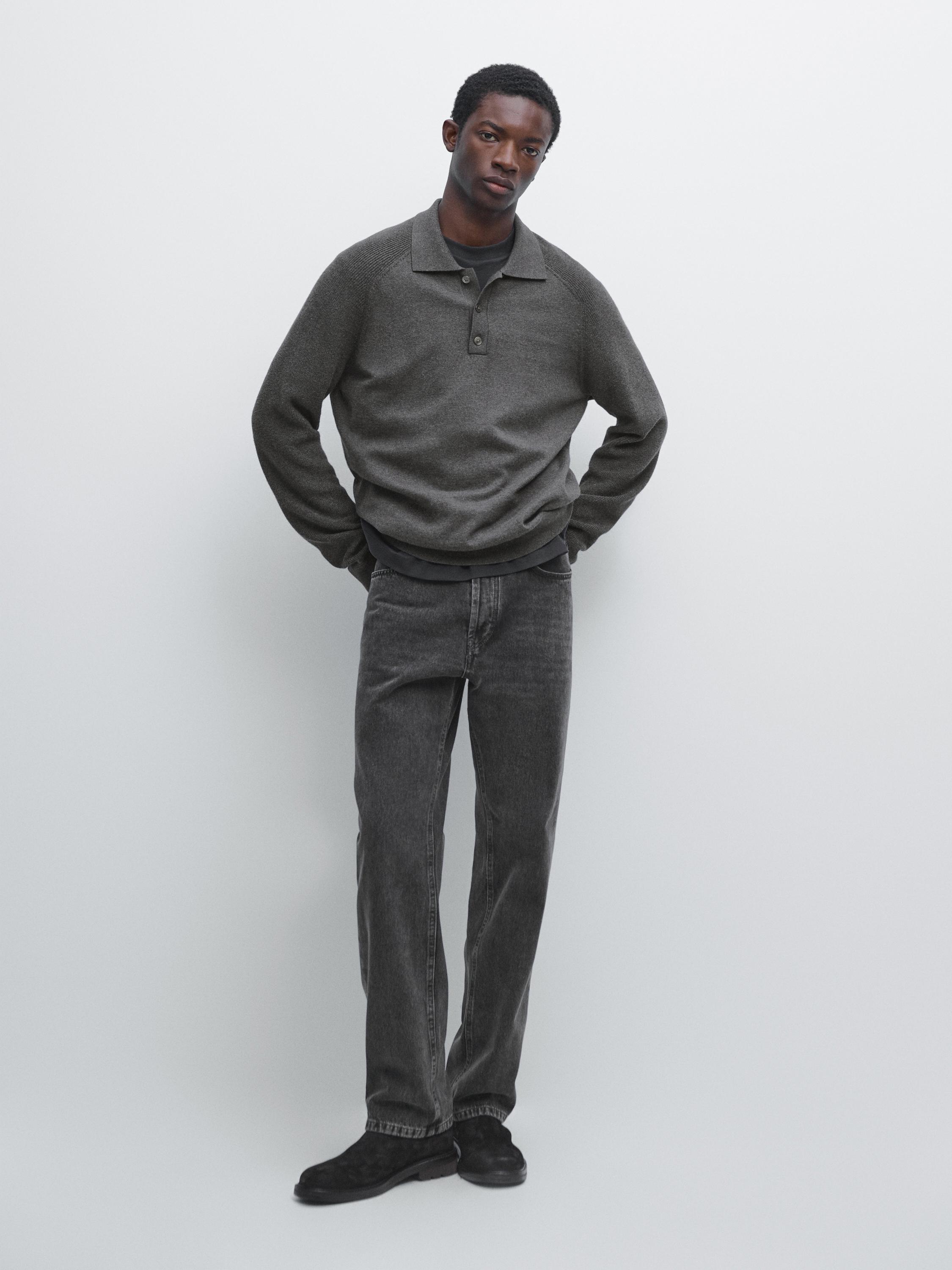 Вязаный свитер-поло из хлопковой смеси Massimo Dutti, medium grey
Вязаный свитер-поло из хлопковой смеси Massimo Dutti, medium grey