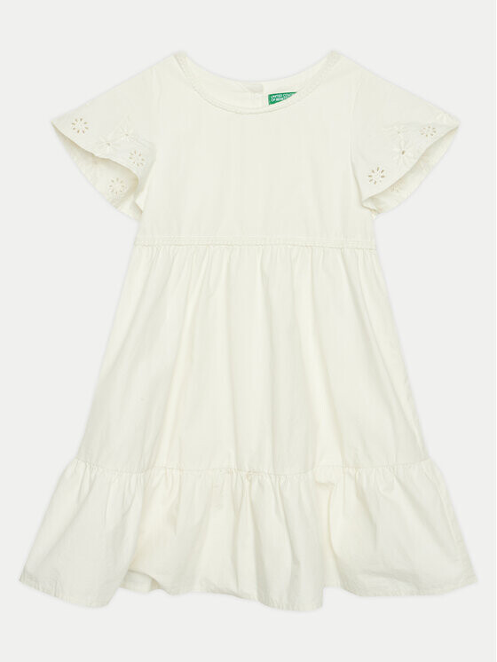 Платье стандартного кроя United Colors Of Benetton, экрю 
Платье стандартного кроя United Colors Of Benetton, экрю