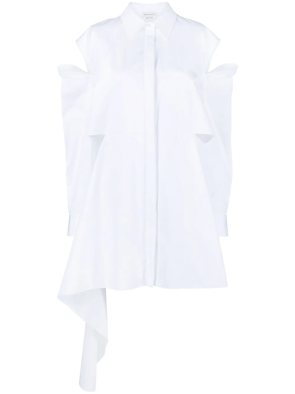 Платье-рубашка с вырезами Alexander McQueen, белый
Платье-рубашка с вырезами Alexander McQueen, белый