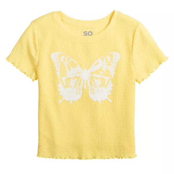 Футболка с фактурным рисунком для девочек 6-20 лет, стандартного и большого размера So, цвет yellow butterfly
Футболка с фактурным рисунком для девочек 6-20 лет, стандартного и большого размера So, цвет yellow butterfly