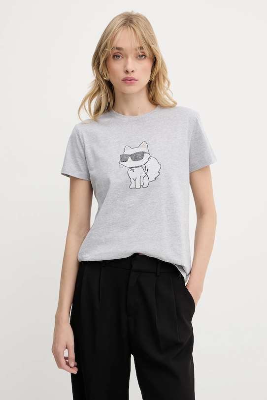 Хлопковая футболка IKON Karl Lagerfeld, серый
Хлопковая футболка IKON Karl Lagerfeld, серый