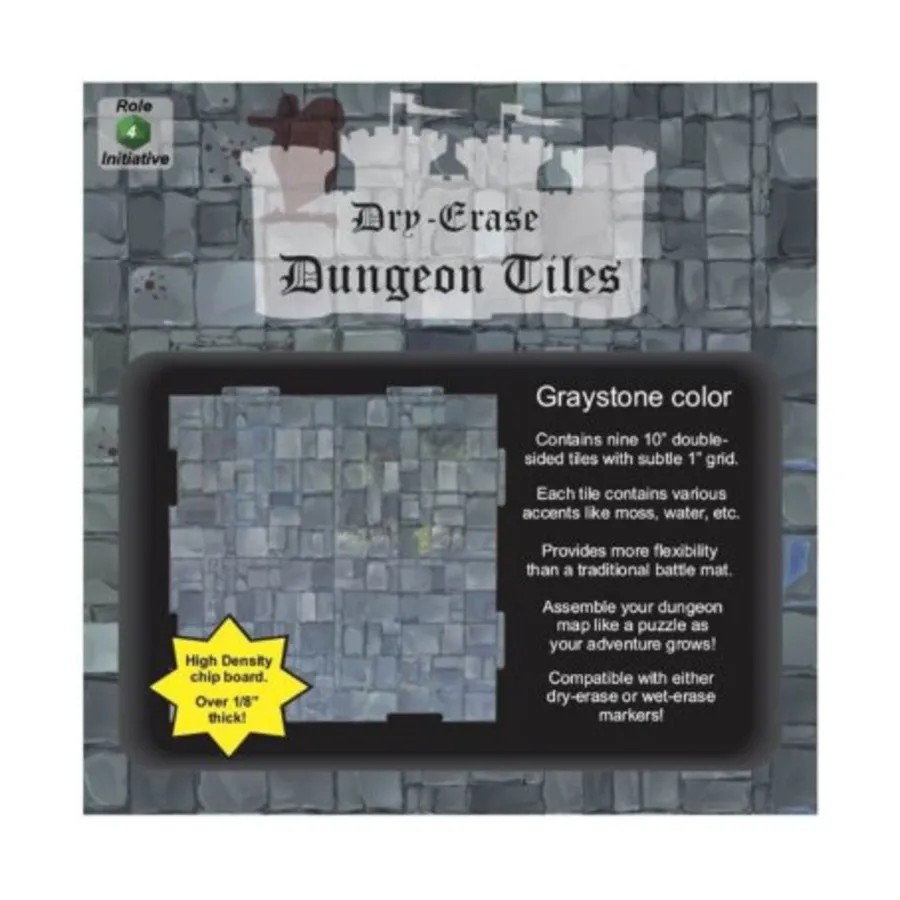 Плитки подземелий сухого стирания — цвет серого камня — 10 дюймов (9), Dungeon Tiles (Role 4 Initiative)
Плитки подземелий сухого стирания — цвет серого камня — 10 дюймов (9), Dungeon Tiles (Role 4 Initiative)