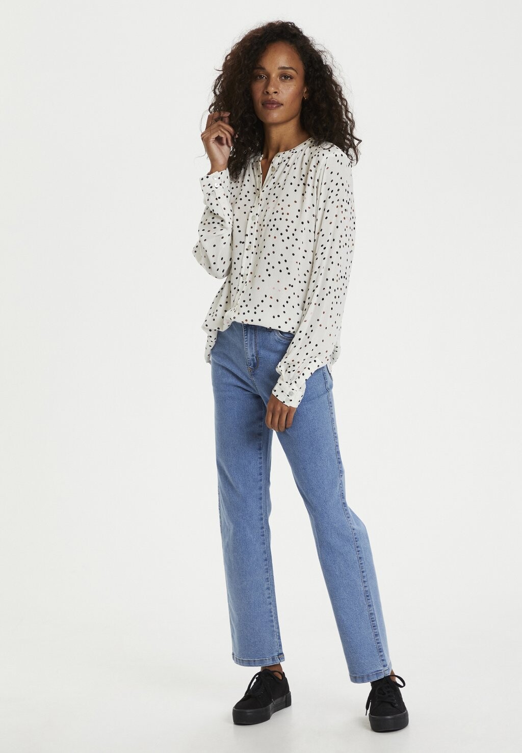 Блузка на пуговицах Kadaria Kaffe, белый
Блузка на пуговицах Kadaria Kaffe, белый