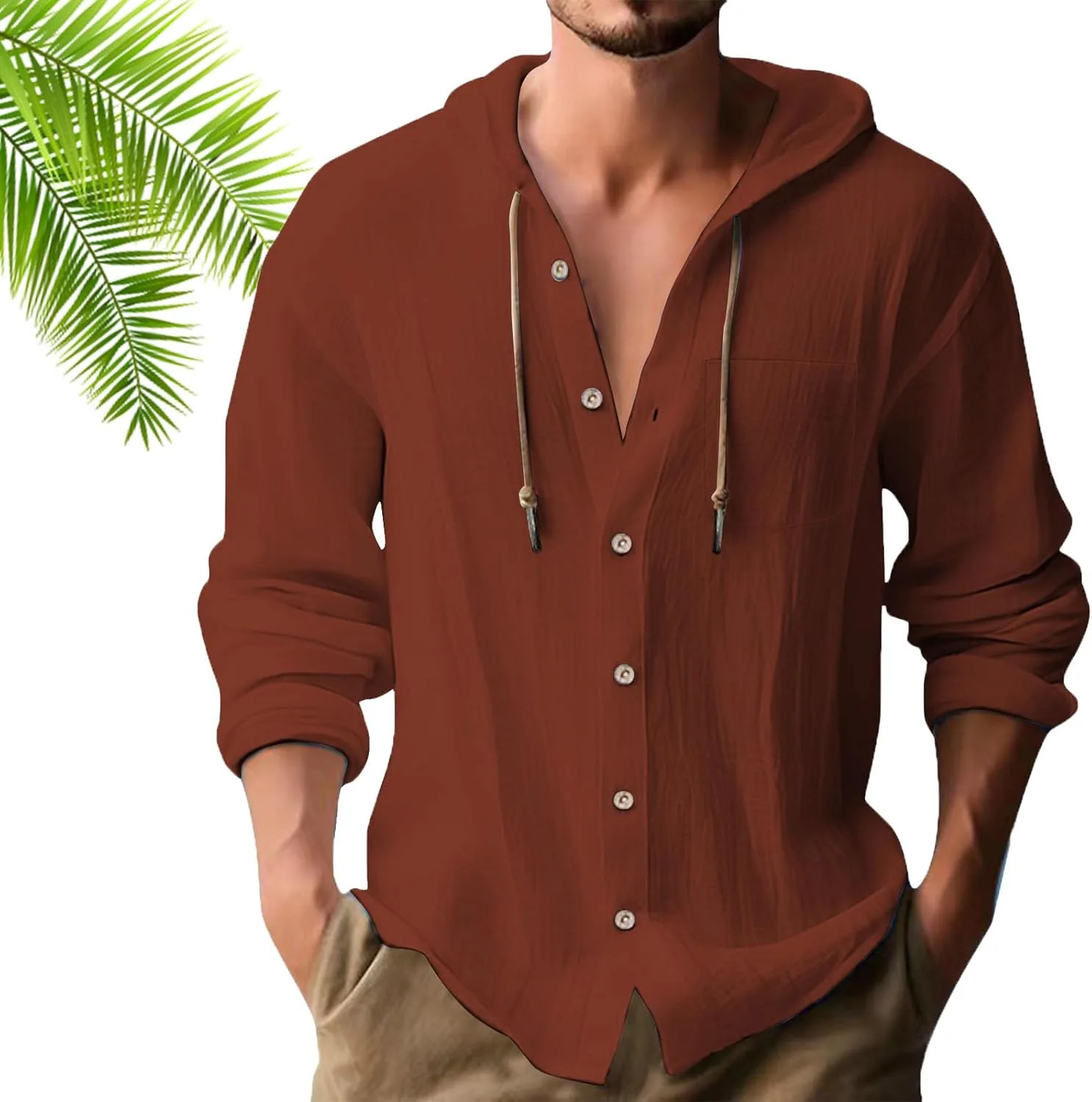 Толстовка на пуговицах для мужчин с нагрудным карманом
Толстовка на пуговицах для мужчин с нагрудным карманом