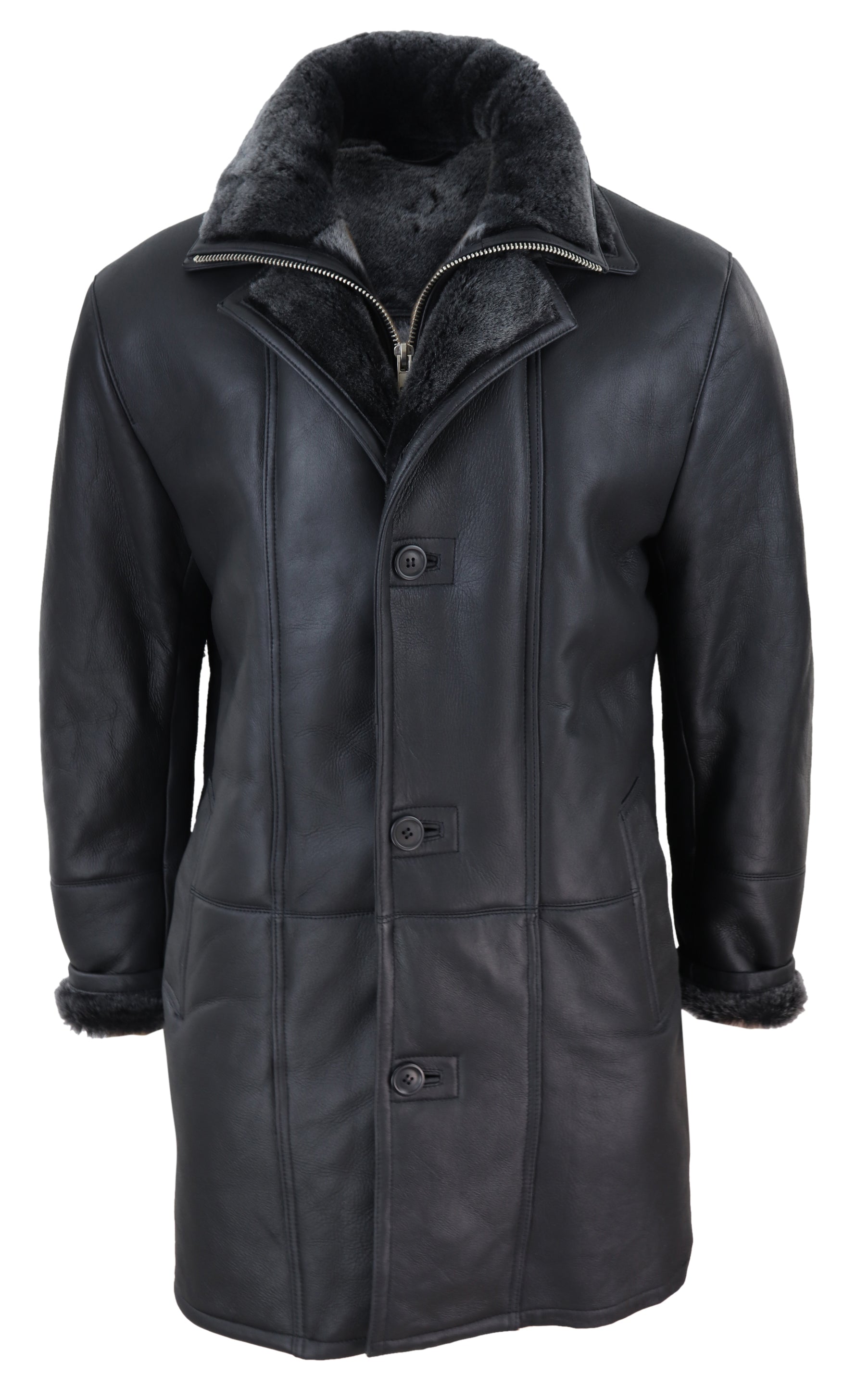 3/4 Длинная куртка-дафл из овчины TruClothing, черный
3/4 Длинная куртка-дафл из овчины TruClothing, черный