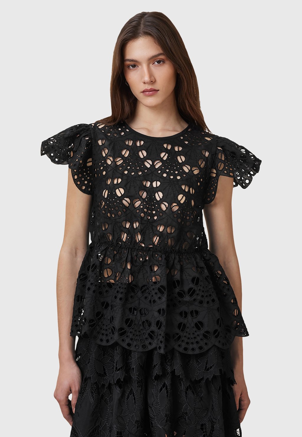 Блуза MEADOW EMB AllSaints, черный 
Блуза MEADOW EMB AllSaints, черный