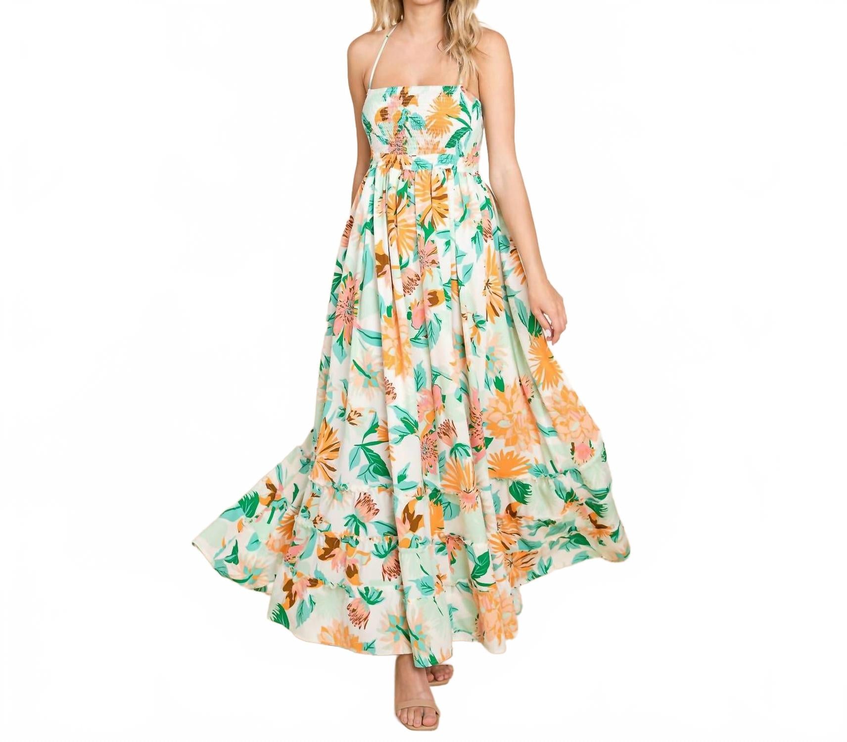 Платье макси Tropics в оранжевом цвете Rolypoly, Orange Multi
Платье макси Tropics в оранжевом цвете Rolypoly, Orange Multi