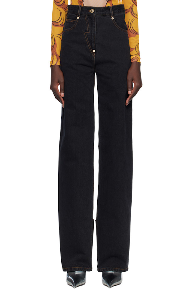 Задние джинсы с трусиками Pushbutton, черный 
Задние джинсы с трусиками Pushbutton, черный