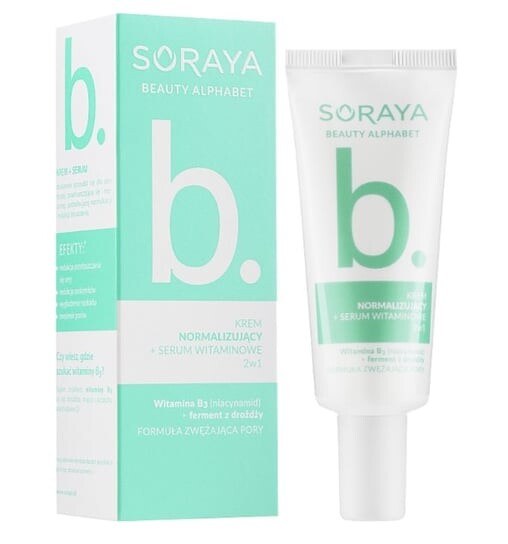 Нормализующий крем + витаминная сыворотка, 30 мл Soraya, Beauty Alphabet
Нормализующий крем + витаминная сыворотка, 30 мл Soraya, Beauty Alphabet