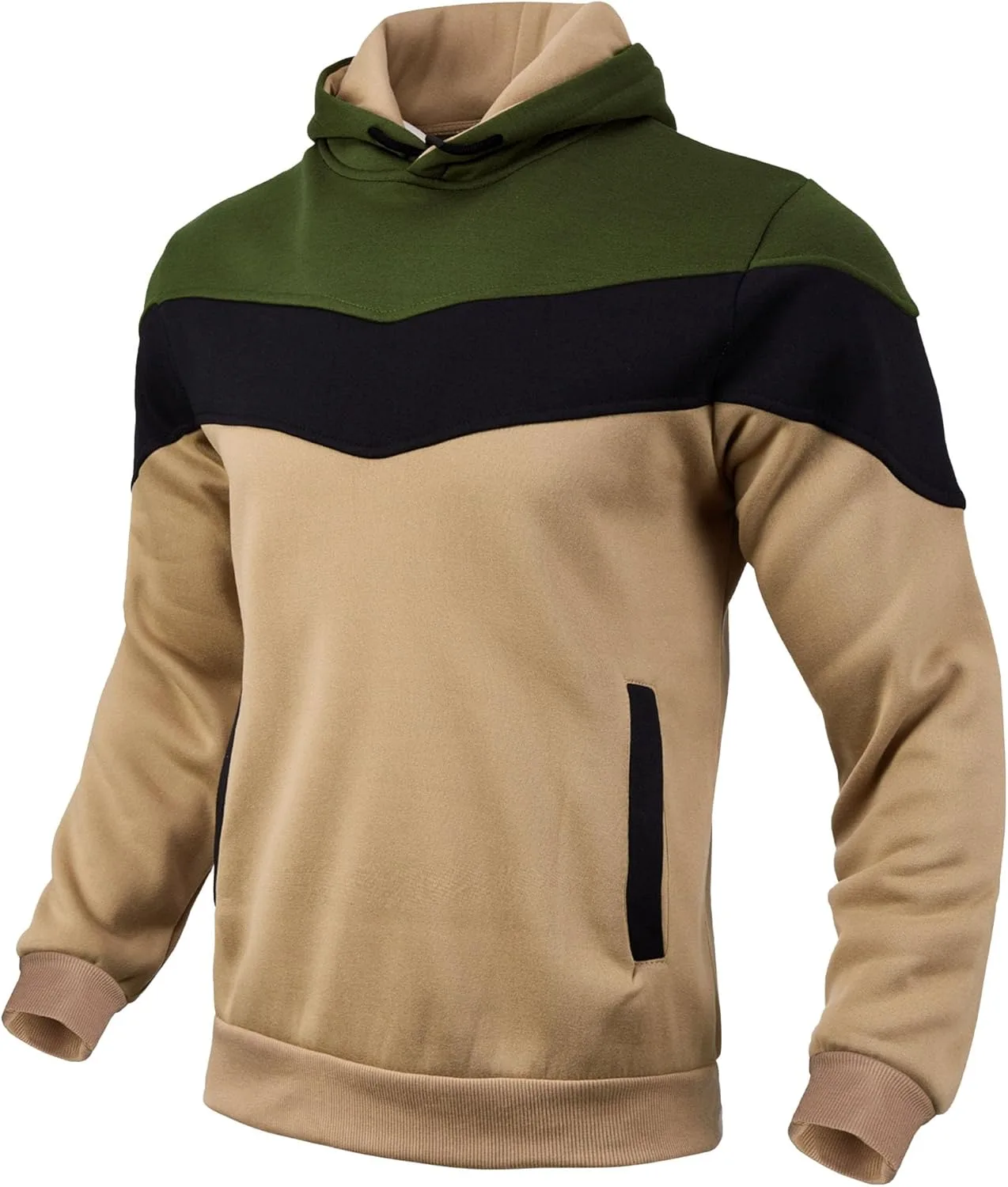 Мужской худи с цветными блоками, флис, с карманом
Мужской худи с цветными блоками, флис, с карманом