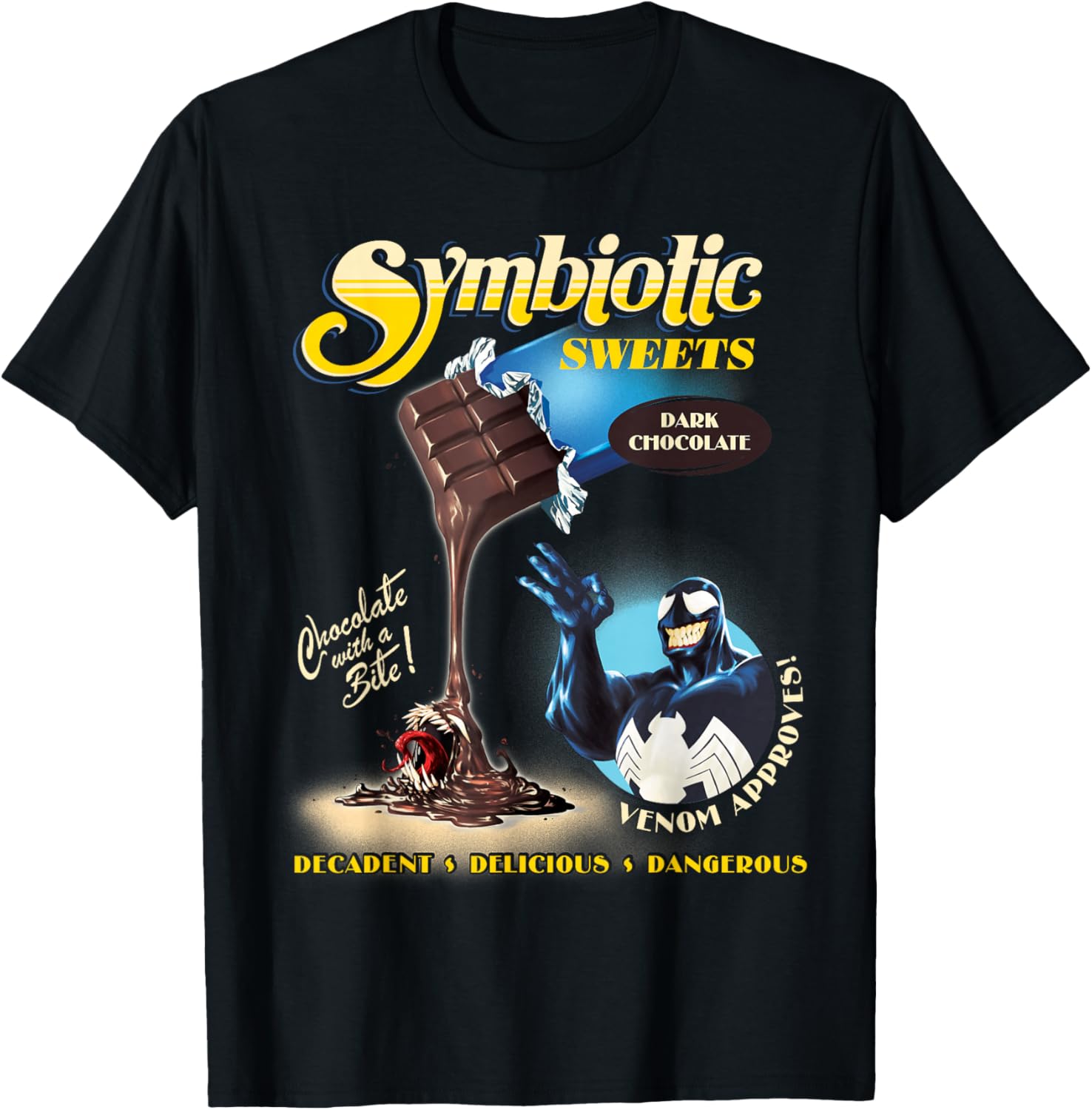 Футболка Marvel Venom Symbiotic Sweets Bite Dark Chocolate, черная
Футболка Marvel Venom Symbiotic Sweets Bite Dark Chocolate, черная