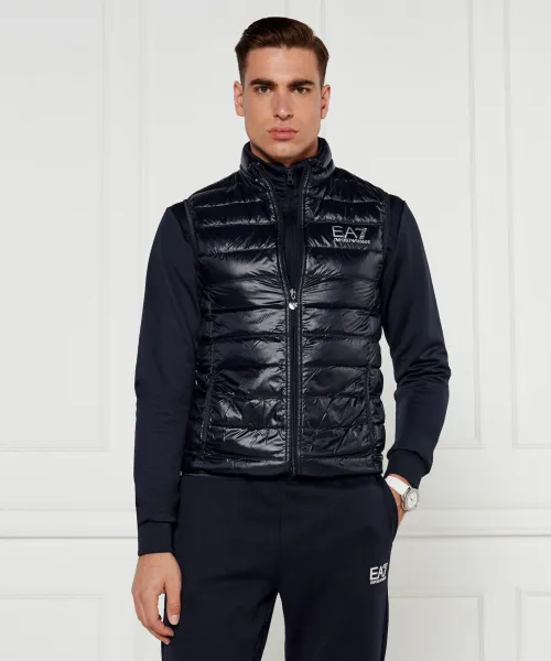 Пуховик без рукавов Regular fit Ea7, синий 
Пуховик без рукавов Regular fit Ea7, синий