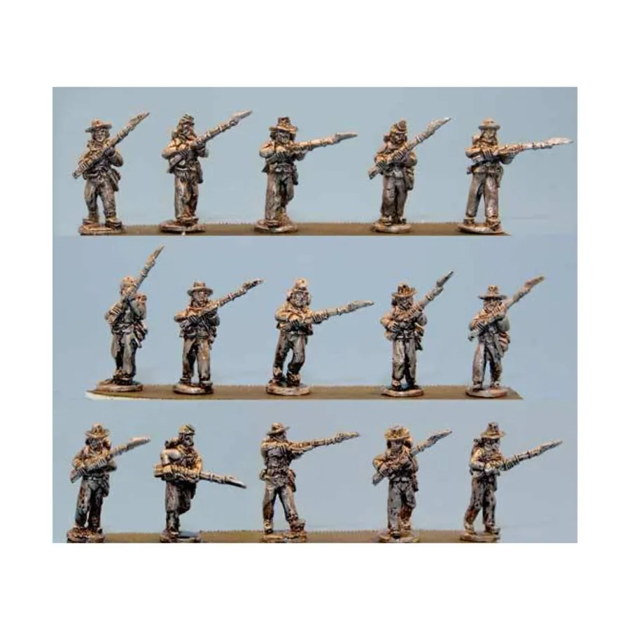 Пехота с рюкзаками, Blue and the Gray Miniatures - Confederate (15mm)
Пехота с рюкзаками, Blue and the Gray Miniatures - Confederate (15mm)