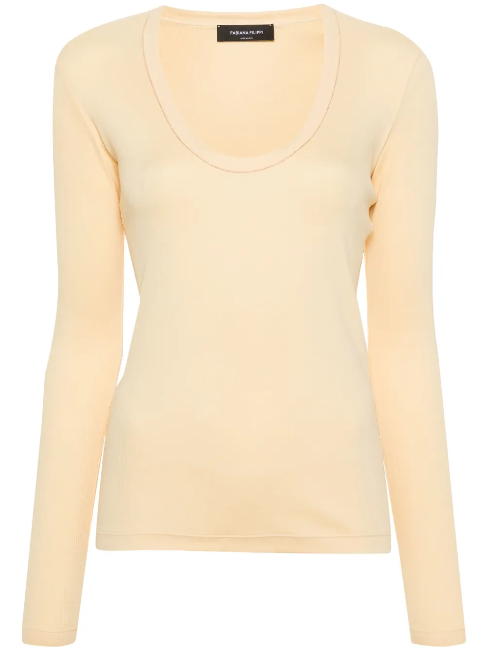 Футболка в рубчик с бисером Fabiana Filippi, желтый
Футболка в рубчик с бисером Fabiana Filippi, желтый