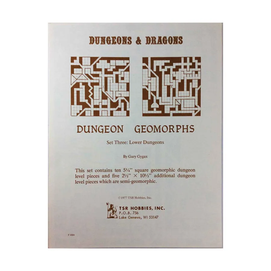 Dungeon Geomorphs Set #3 - Lower Dungeons (1st Printing), Basic Dungeons & Dragons (Original Edition) - Sourcebooks & Accessories, мягкая обложка
Dungeon Geomorphs Set #3 - Lower Dungeons (1st Printing), Basic Dungeons & Dragons (Original Edition) - Sourcebooks & Accessories, мягкая обложка