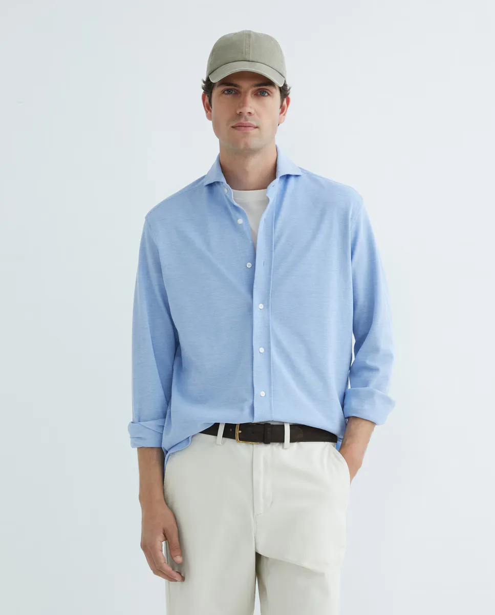 Мужская повседневная трикотажная рубашка с длинными рукавами Mirto, синий
Мужская повседневная трикотажная рубашка с длинными рукавами Mirto, синий