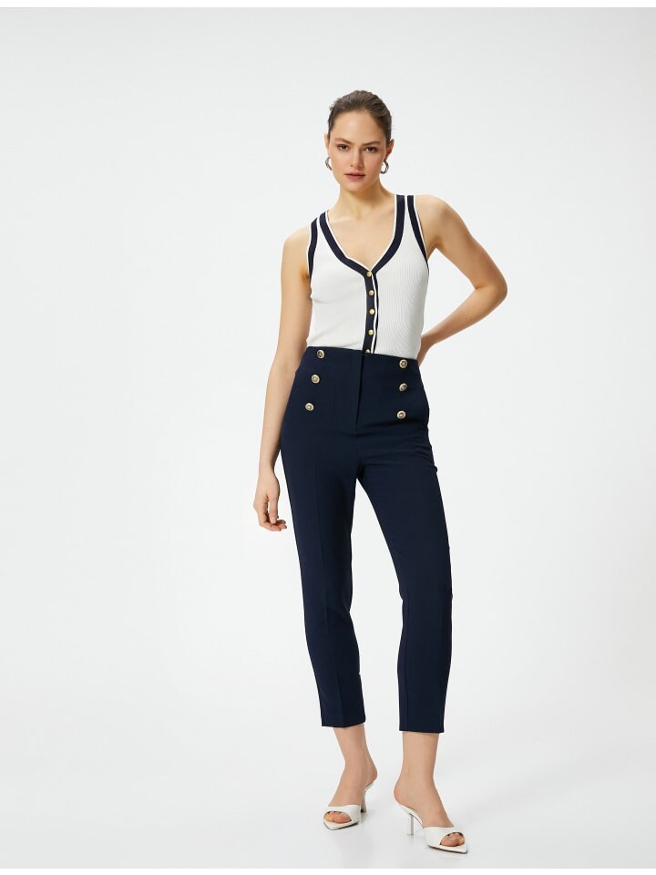 Тканевые брюки KOTON, темно-синий
Тканевые брюки KOTON, темно-синий