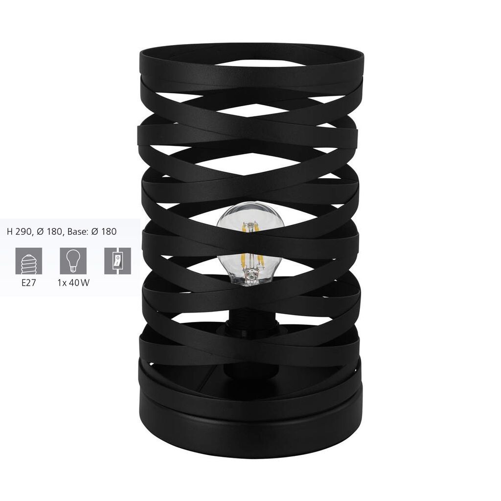 Настольная лампа CREMELLA E27 1X40W сталь черный H: 29см Ø18см с тросовым выключателем EGLO
Настольная лампа CREMELLA E27 1X40W сталь черный H: 29см Ø18см с тросовым выключателем EGLO