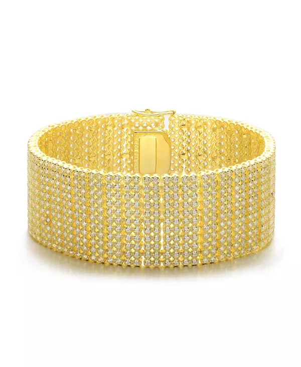 Браслет-Манжета из стерлингового серебра 14 карат с позолотой и кубическим цирконием Genevive, gold
Браслет-Манжета из стерлингового серебра 14 карат с позолотой и кубическим цирконием Genevive, gold