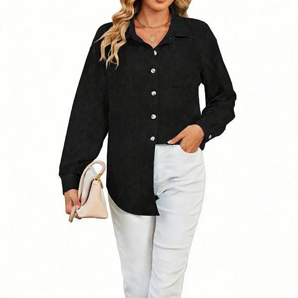 Женская блуза с длинным рукавом и карманом Yesfashion, Black
Женская блуза с длинным рукавом и карманом Yesfashion, Black