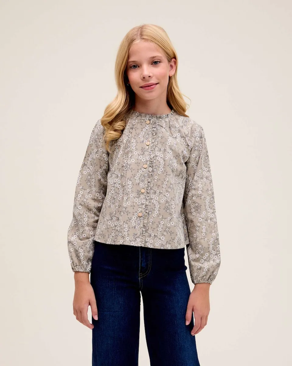 Детская блузка с цветочным узором и круглым воротником Dadati, бежевый
Детская блузка с цветочным узором и круглым воротником Dadati, бежевый