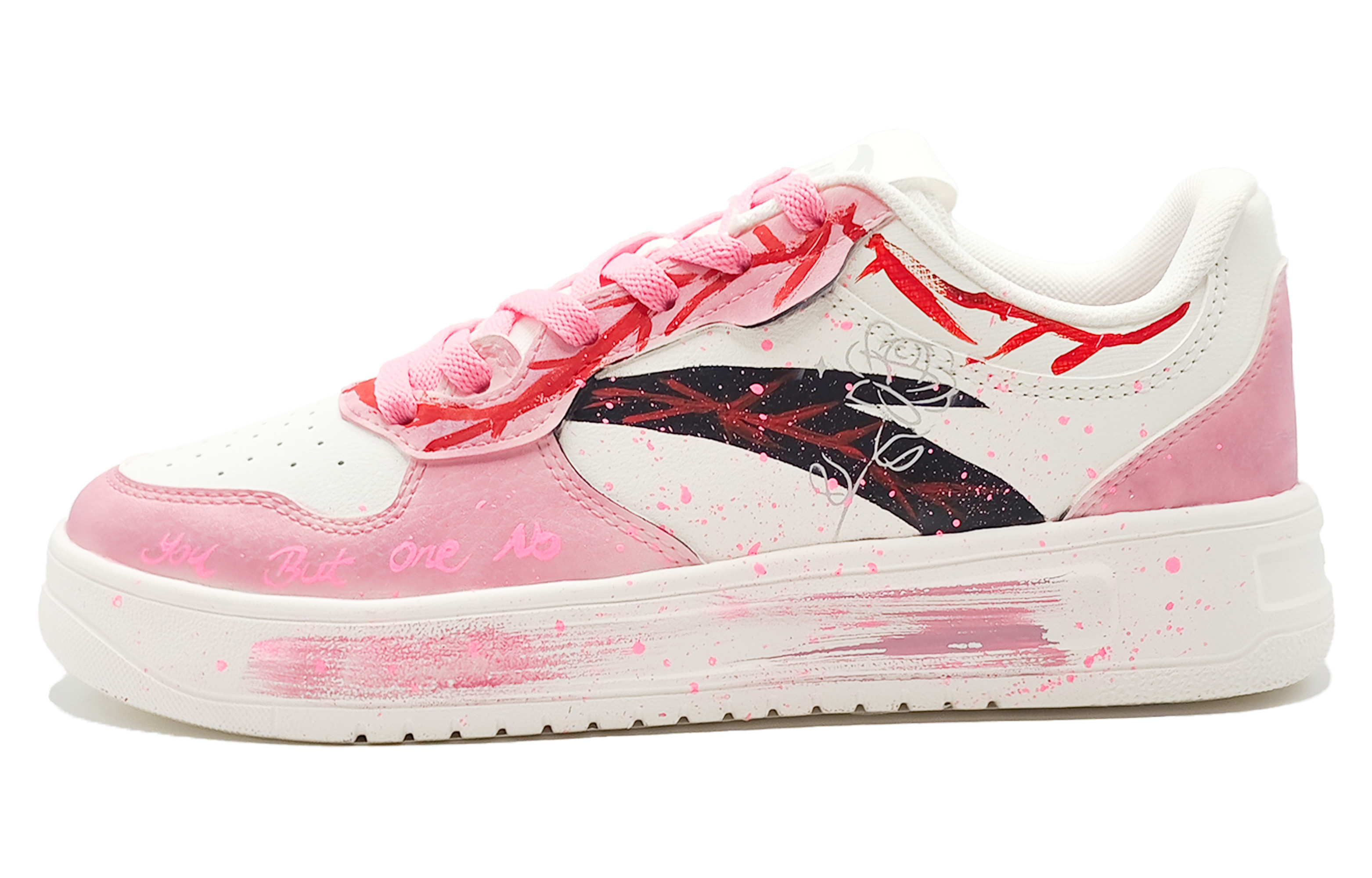 ANTA Кроссовки для скейтбординга с противоскользящими и износостойкими свойствами, низкие, мужские, белые, розовые, черные 
ANTA Кроссовки для скейтбординга с противоскользящими и износостойкими свойствами, низкие, мужские, белые, розовые, черные