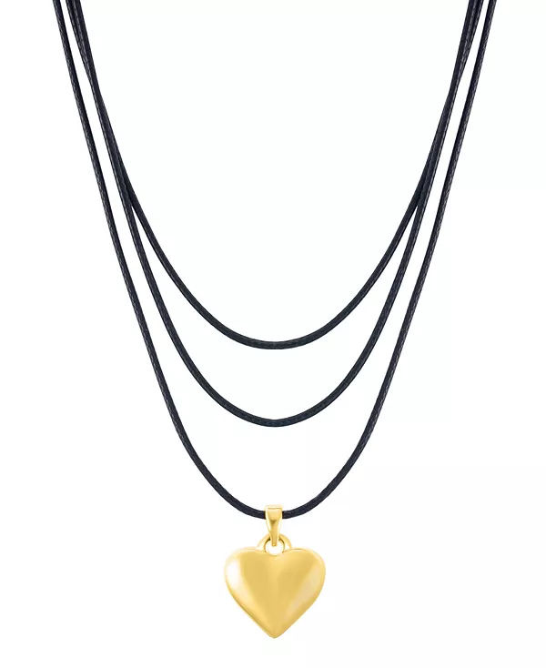 Золотистое регулируемое объемное колье-боло в форме сердца с черным шнуром Adornia, gold
Золотистое регулируемое объемное колье-боло в форме сердца с черным шнуром Adornia, gold