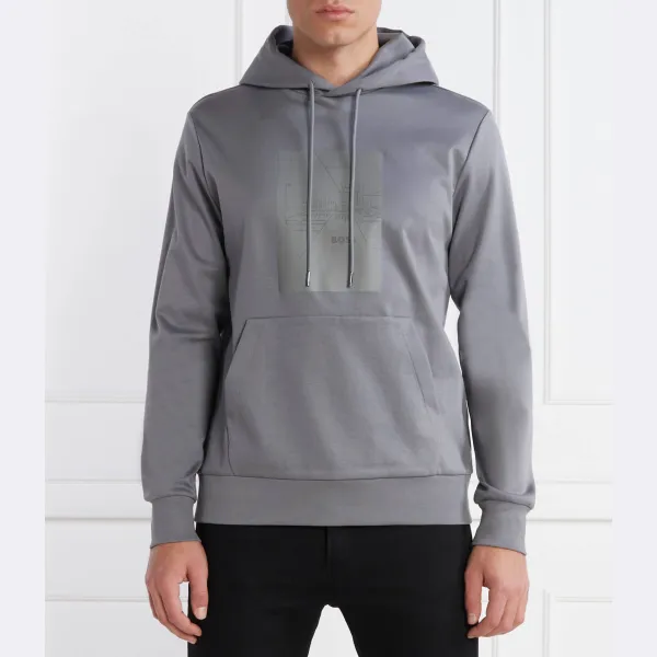 Мягкая зеркальная толстовка стандартного кроя Boss, серый
Мягкая зеркальная толстовка стандартного кроя Boss, серый