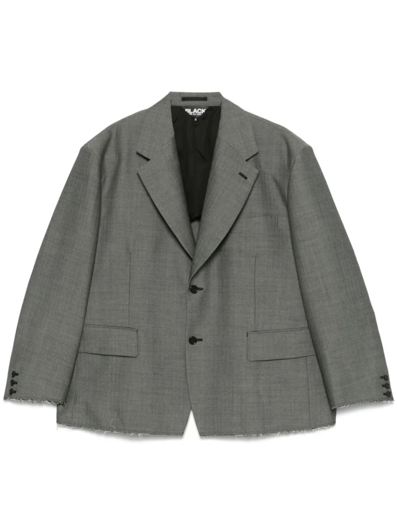 Черный блейзер Comme Des Garçons с узором «елочка» Black Comme Des Garçons, серый 
Черный блейзер Comme Des Garçons с узором «елочка» Black Comme Des Garçons, серый