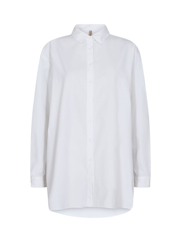 Рубашка свободного кроя из переработанного полиэстера и органического хлопка белого цвета. soyaconcept
Рубашка свободного кроя из переработанного полиэстера и органического хлопка белого цвета. soyaconcept