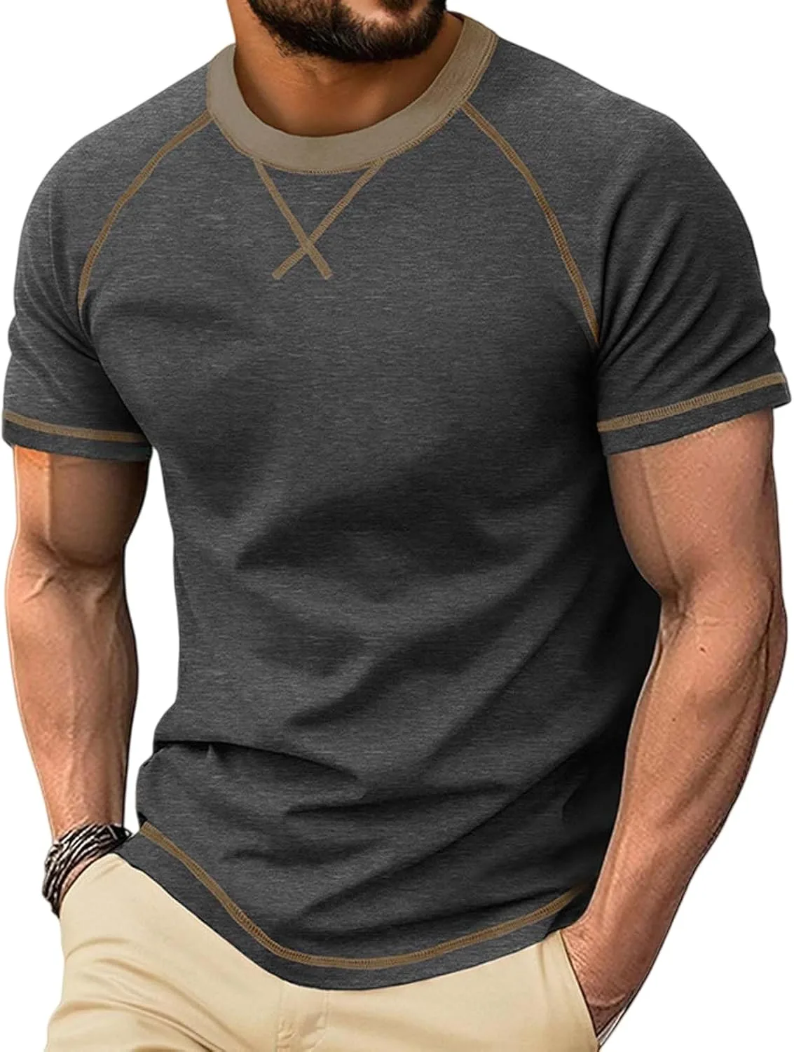 Мужская футболка хенли с коротким рукавом и застежкой на пуговицы XDFVC
Мужская футболка хенли с коротким рукавом и застежкой на пуговицы XDFVC