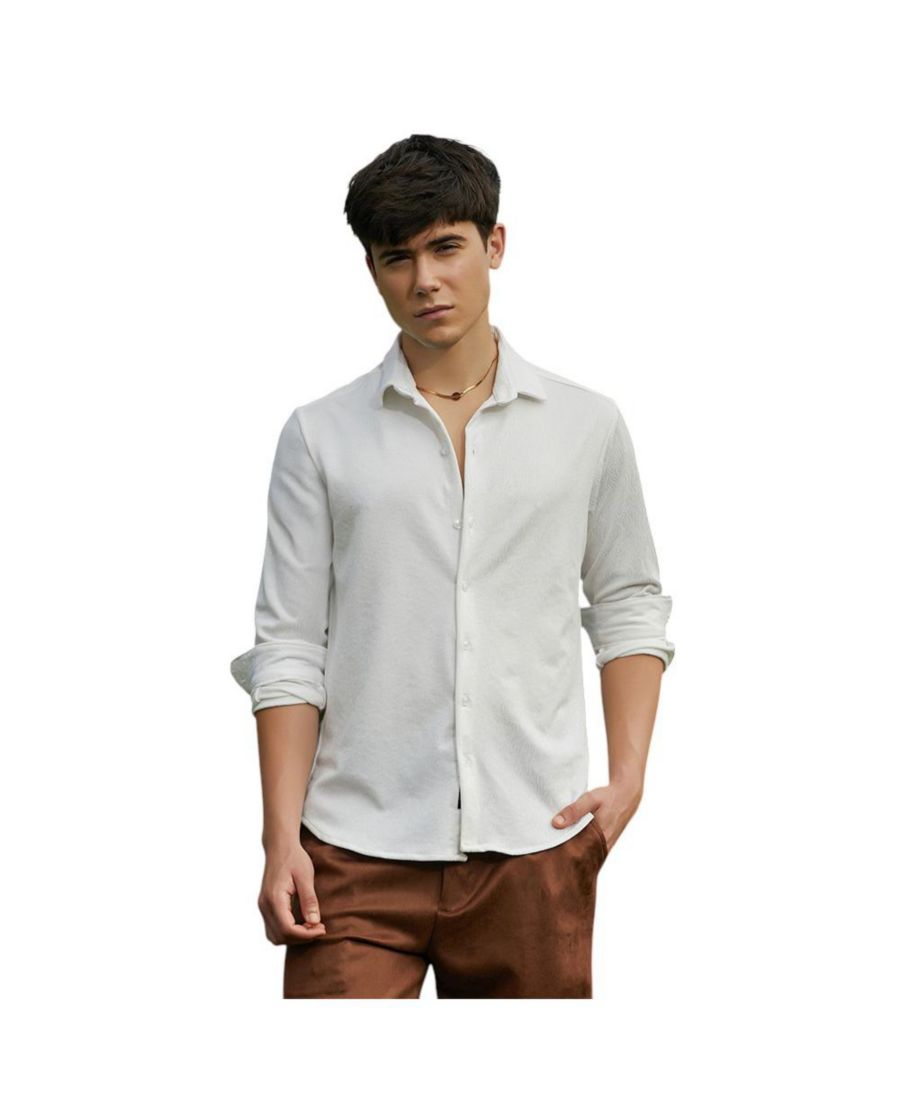 Мужская рубашка с тактильной гофрировкой Campus Sutra, White
Мужская рубашка с тактильной гофрировкой Campus Sutra, White