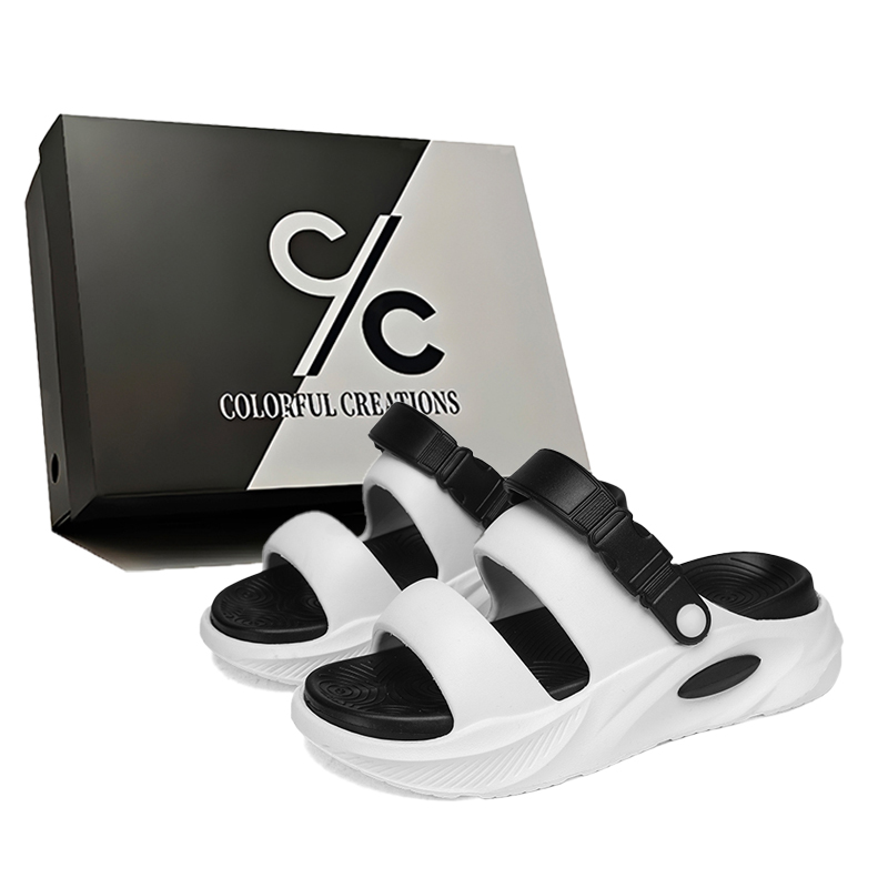 Пляжные сандалии мужские Colorful Creations, White Black
Пляжные сандалии мужские Colorful Creations, White Black