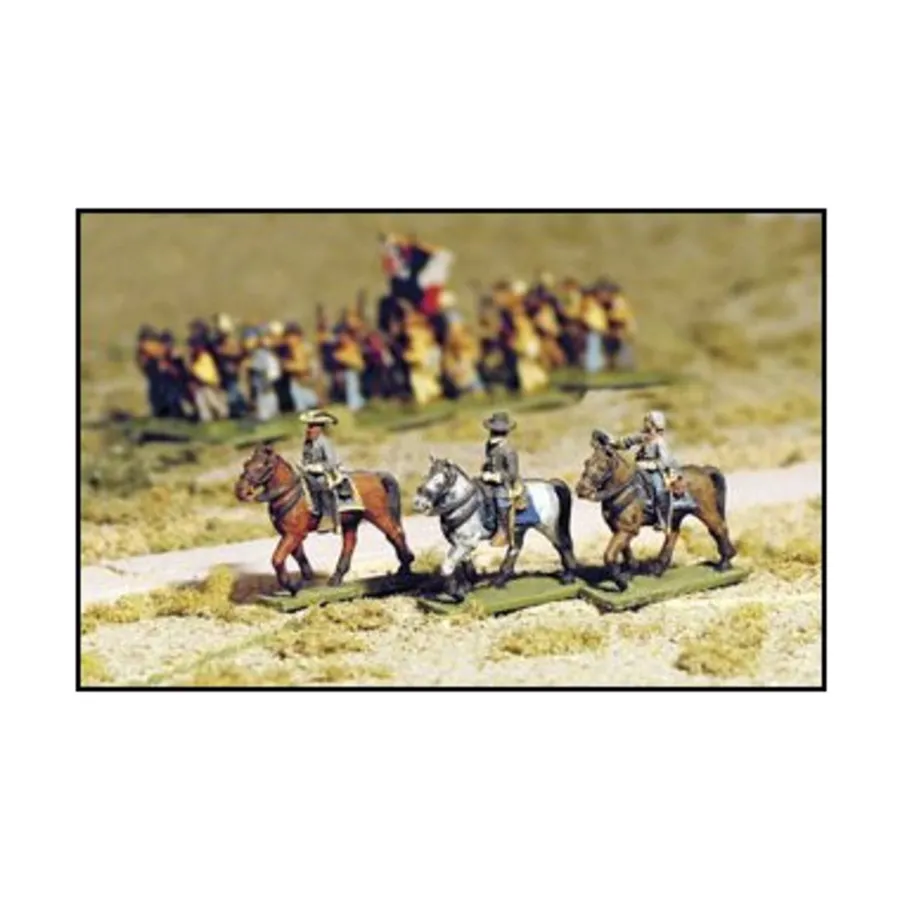 Командиры Конфедерации №1 — Ли, Стюарт и Барксдейл, Micro Force American Civil War Figures - Command (10mm)