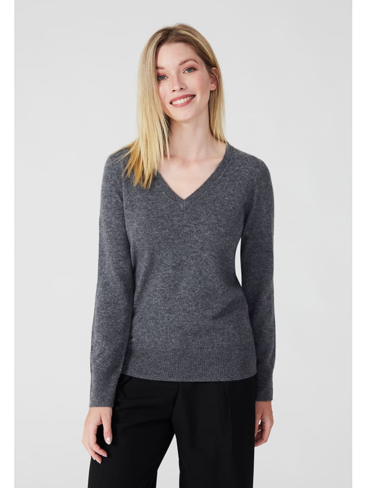 Кашемировый свитер с V-образным вырезом серого меланжевого цвета Style Republic
Кашемировый свитер с V-образным вырезом серого меланжевого цвета Style Republic