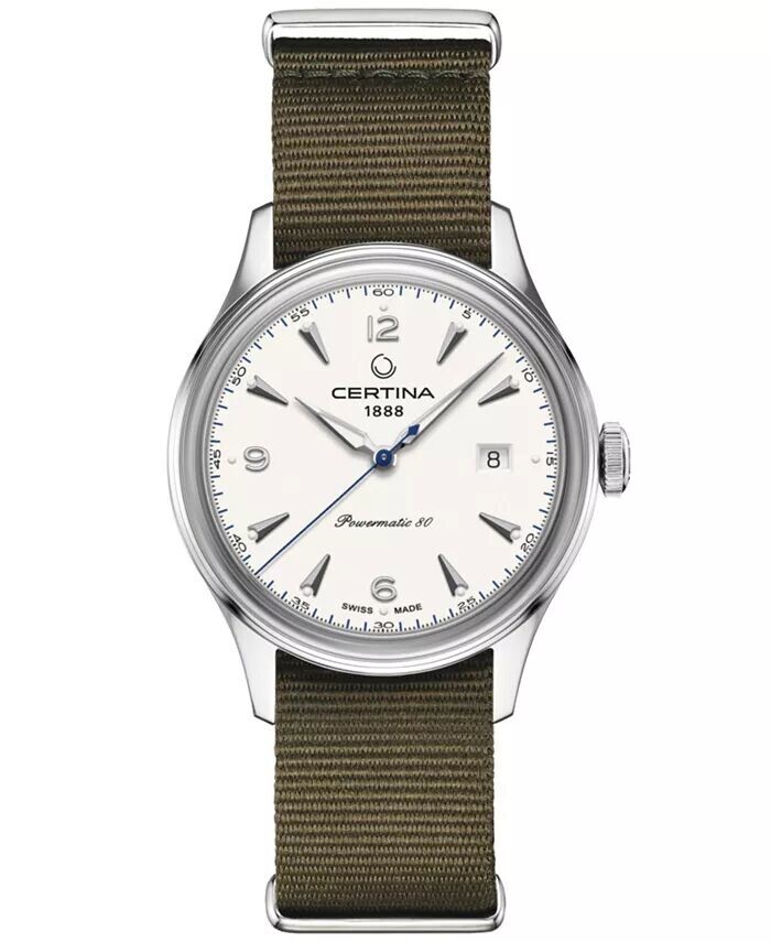 Мужские швейцарские автоматические часы DS с зеленым синтетическим ремешком, 41 мм Certina
Мужские швейцарские автоматические часы DS с зеленым синтетическим ремешком, 41 мм Certina