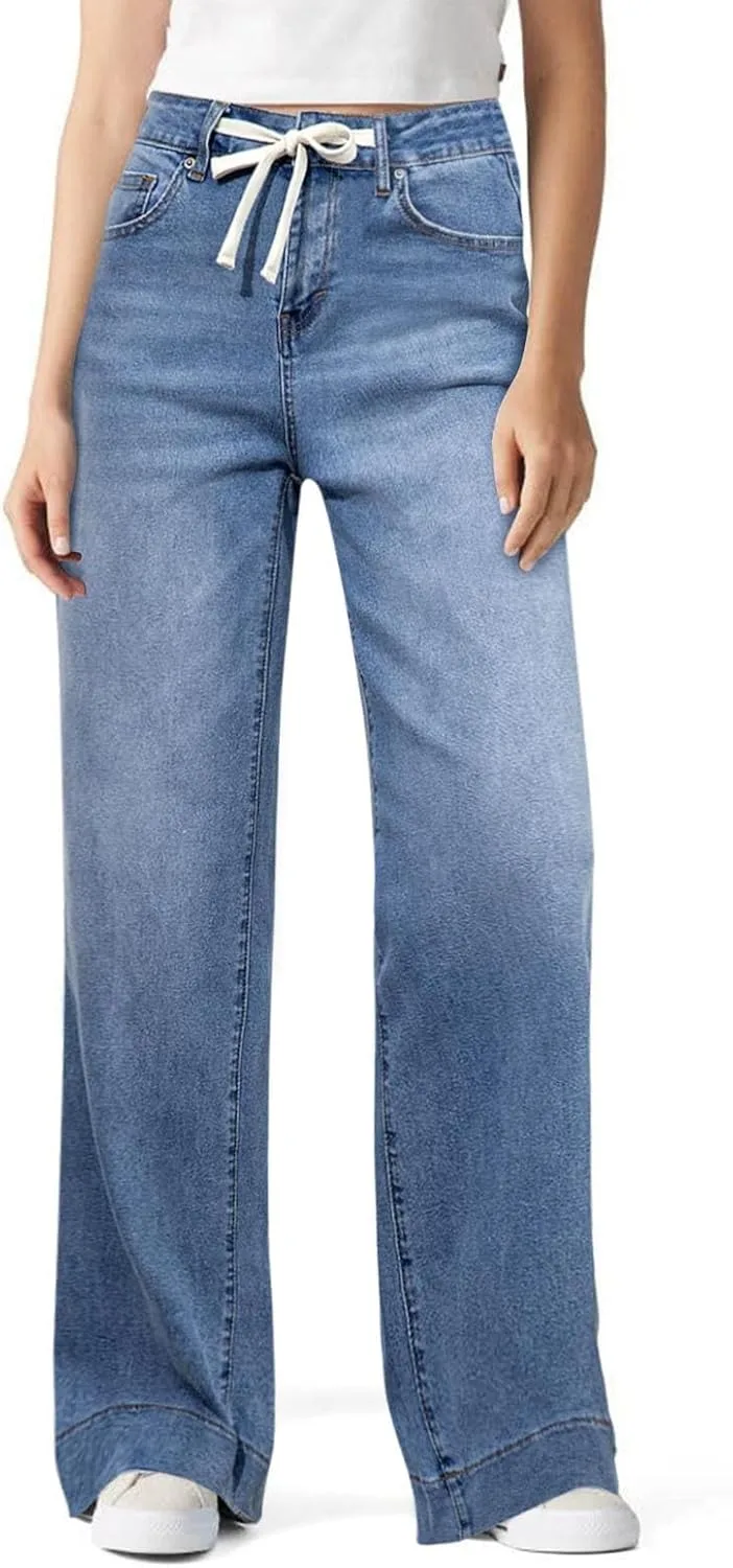 Женские джинсы с высокой талией Stretchy Straight Leg Denim Pants Movnebyro
Женские джинсы с высокой талией Stretchy Straight Leg Denim Pants Movnebyro