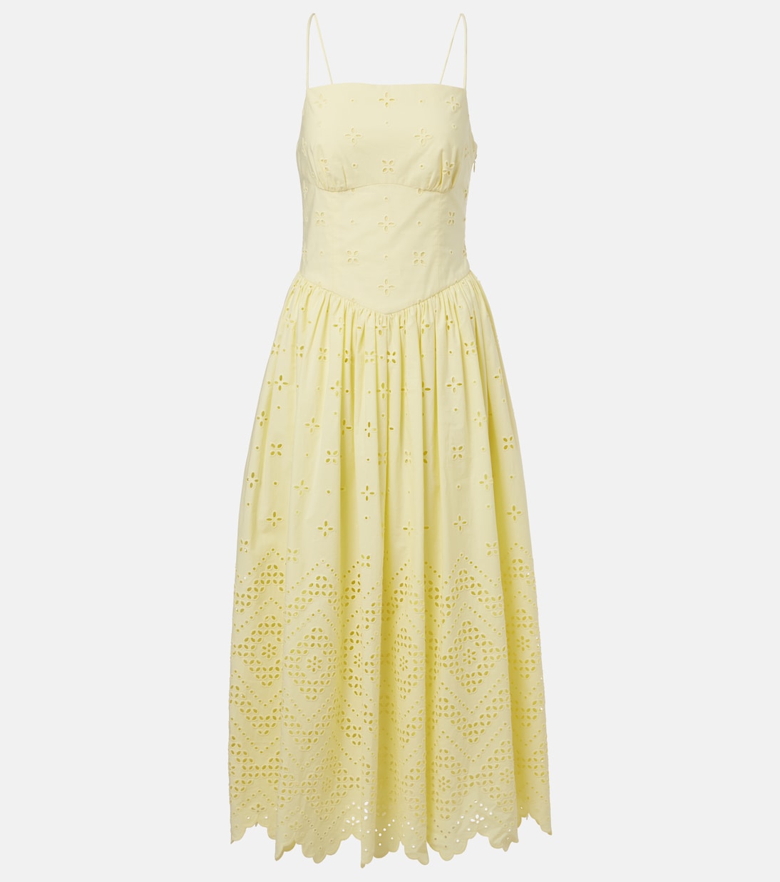 Хлопковое миди-платье с вышивкой ришелье Self-Portrait, желтый
Хлопковое миди-платье с вышивкой ришелье Self-Portrait, желтый